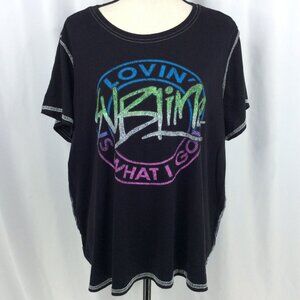 Sublime T-Shirt Womens Plus Size 3X Black Short Sleeve Lovin is What I Got